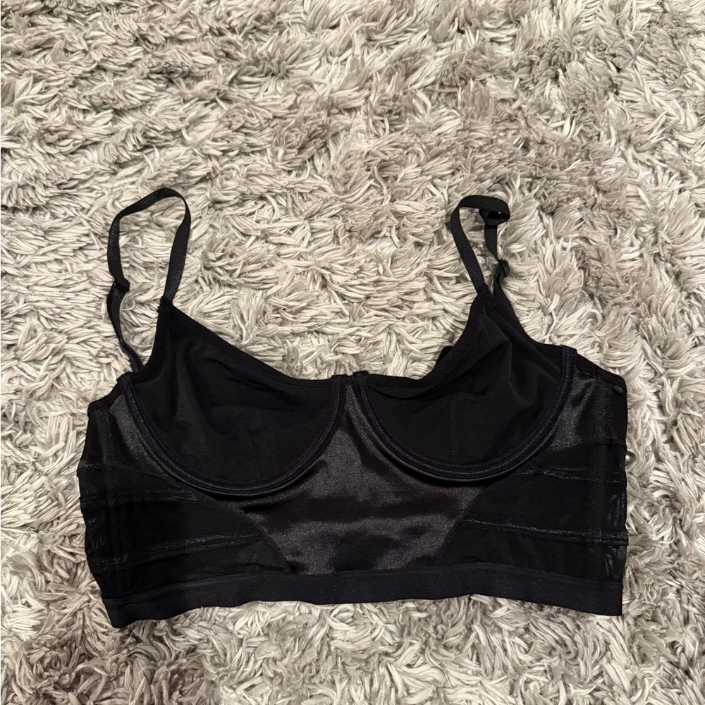 Black Satin Bralette